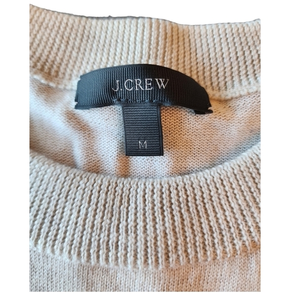 J. Crew wool blend light gray silver crewneck high low hem sweater M - Picture 10 of 14